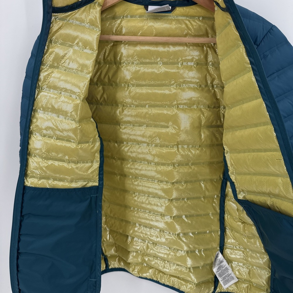 Columbia Womens Teal Down Feather Puffer Jacket Size Small Outdoors Insulated - Picture 5 of 9